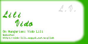 lili vido business card